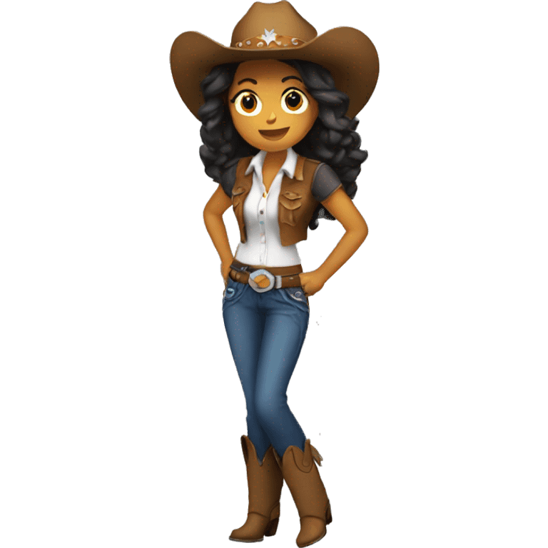 cowgirl line dancing emoji