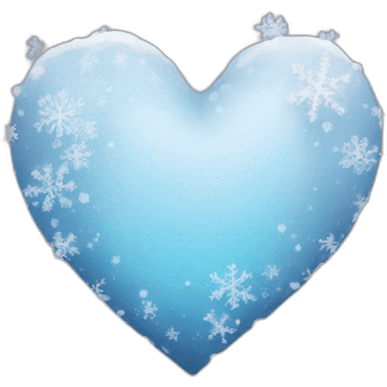 winter heart emoji