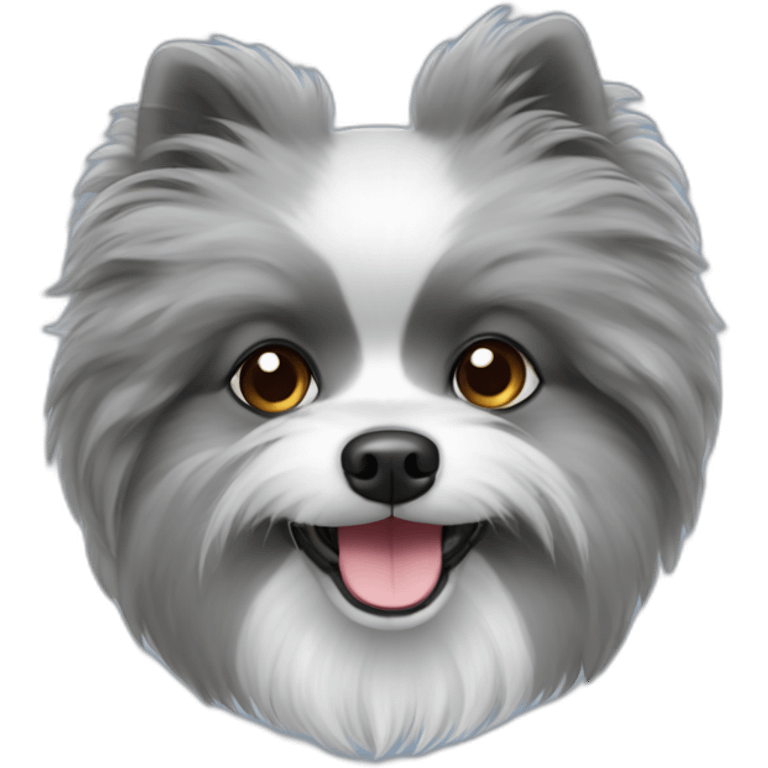 gray Pomeranian poodle emoji