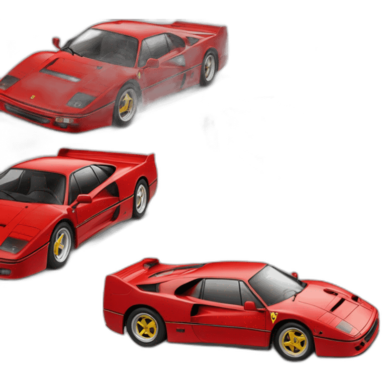 Ferrari-voiture-f40-rouge emoji