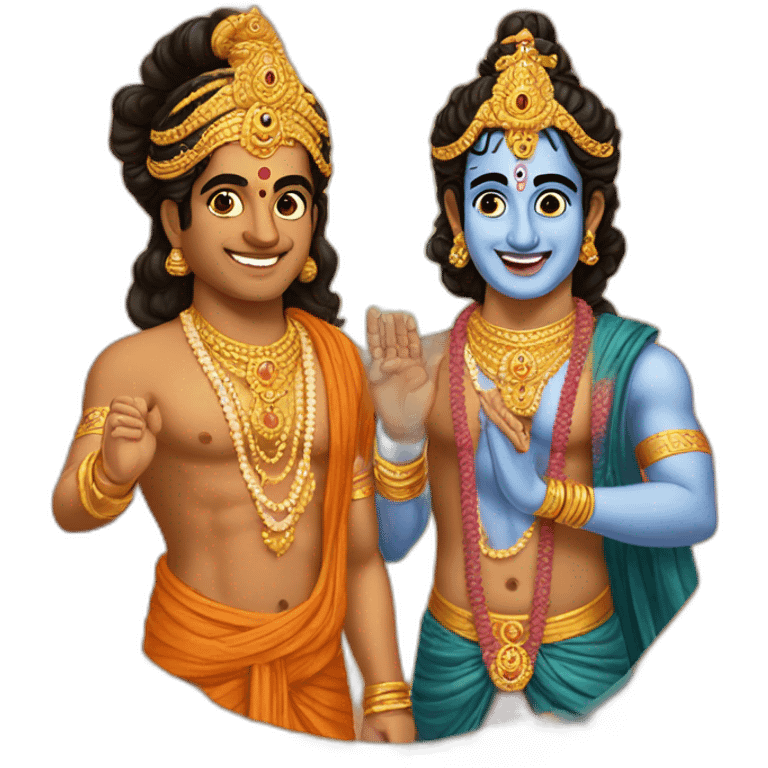 Krishna and Arjun emoji