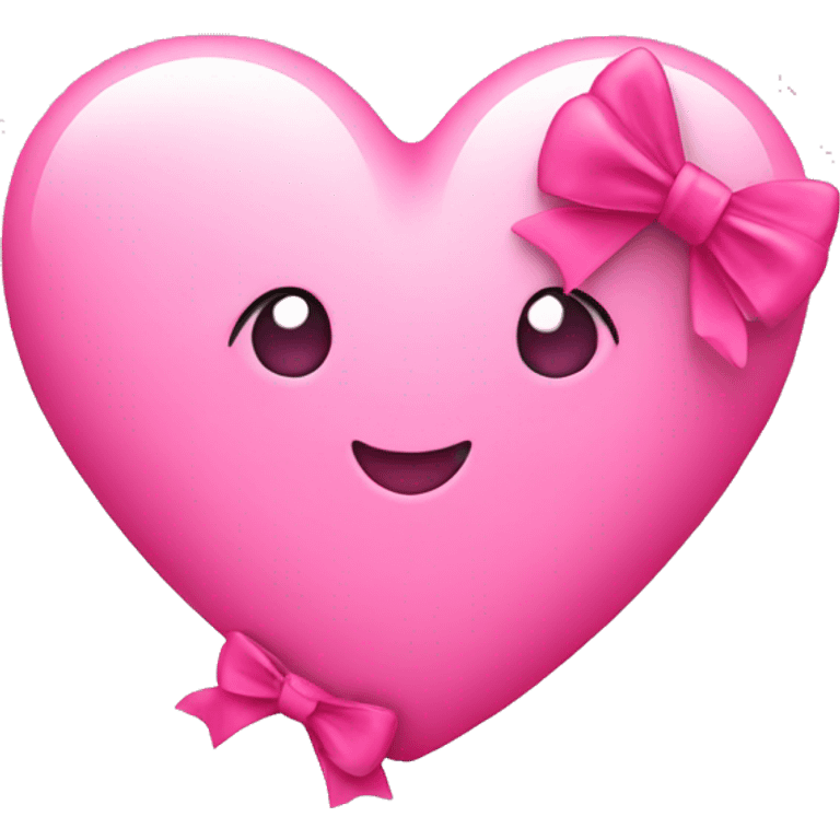 Pink heart with bow emoji