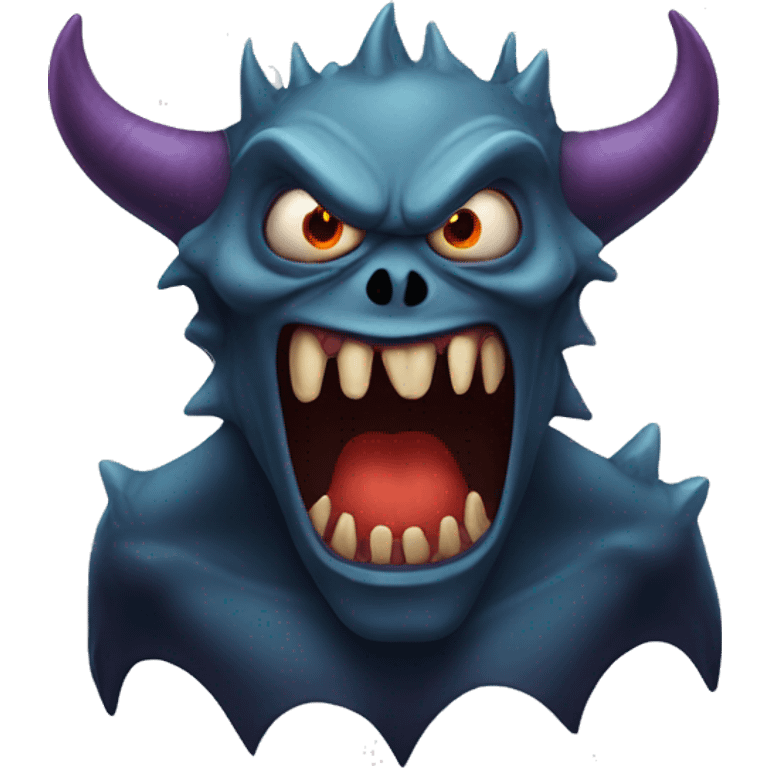 A scary devilish monster emoji