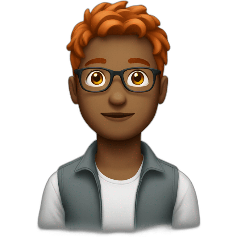 pakistani boy with glasses REDHEAD emoji