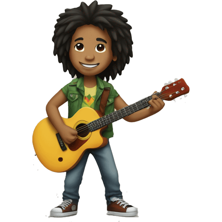 body Bob marley kid with guitar emoji