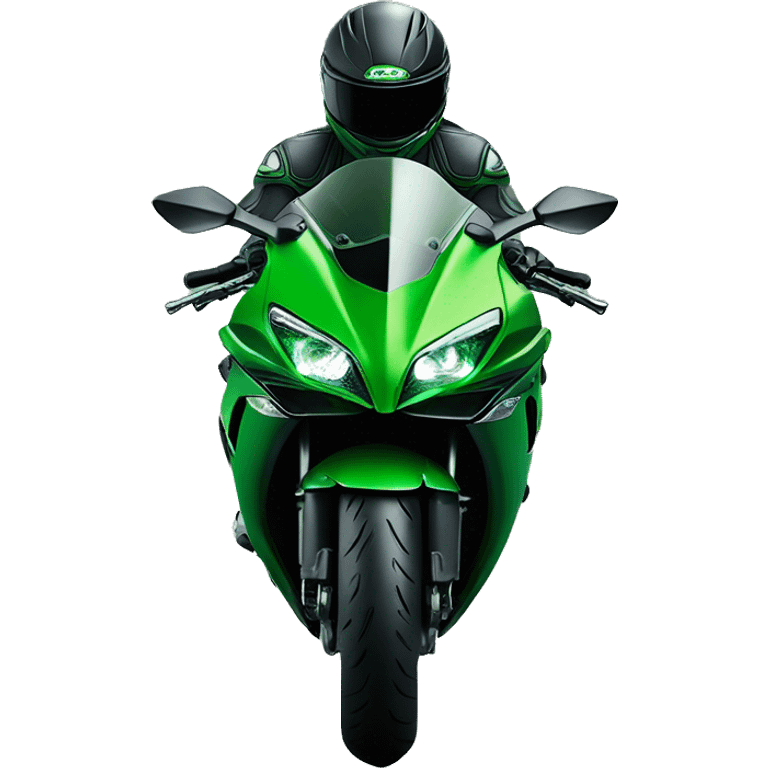 green kawasaki ninja H2 emoji