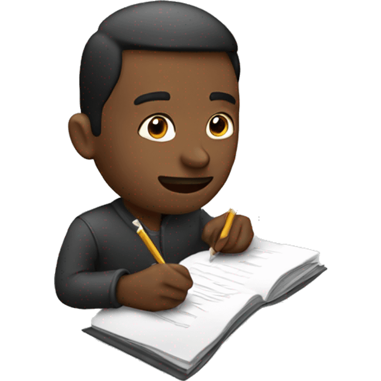 guy writing a script emoji