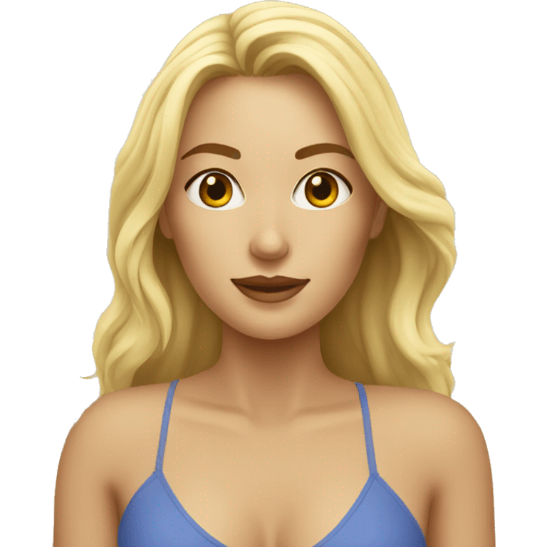 Blonde woman on the beach emoji