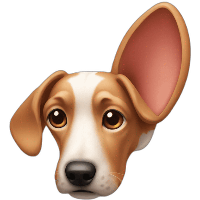 Dog ear isolated emoji