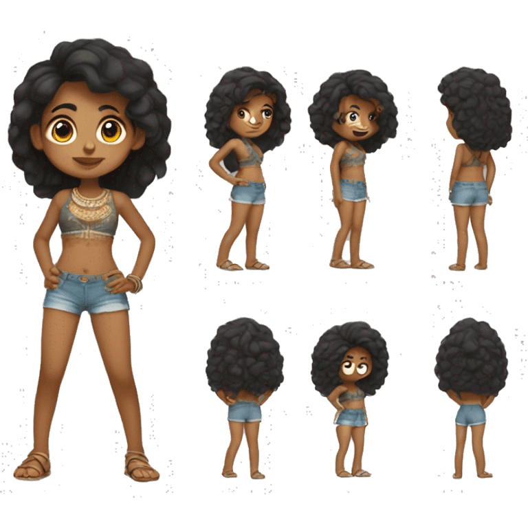 indian girl with short shorts and crop top emoji