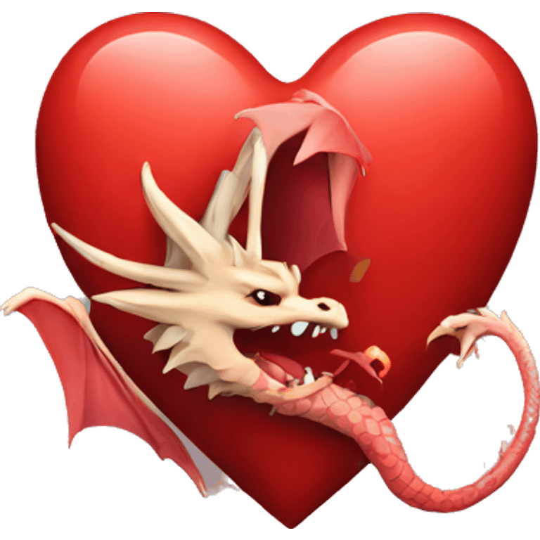 A heart with dragon emoji