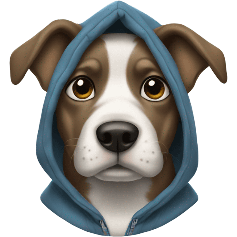 dog wearing a hoodie emoji