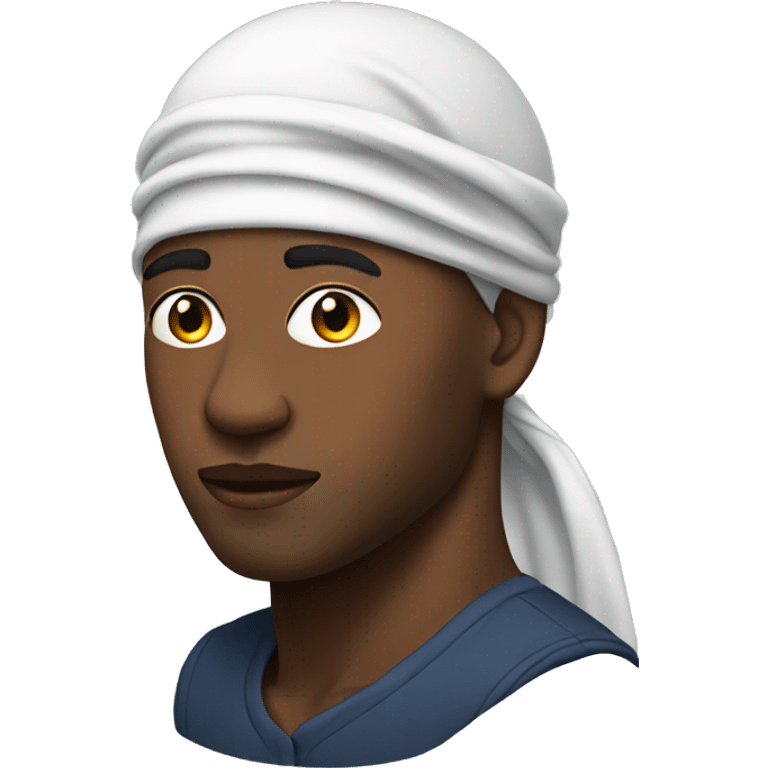 black men wearing durag emoji