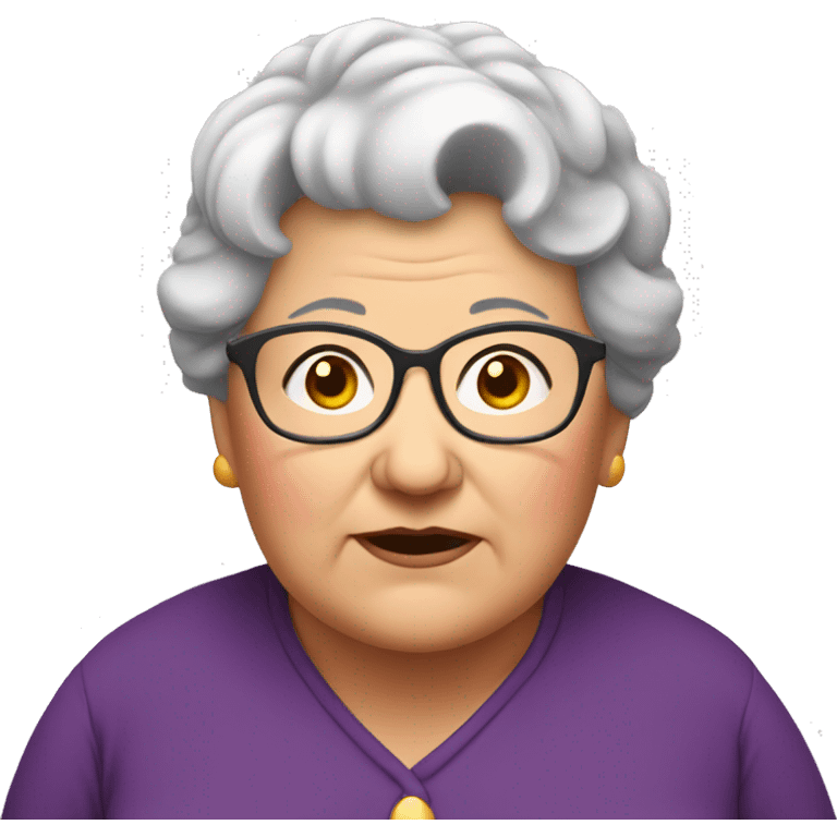 Fat grandma  emoji