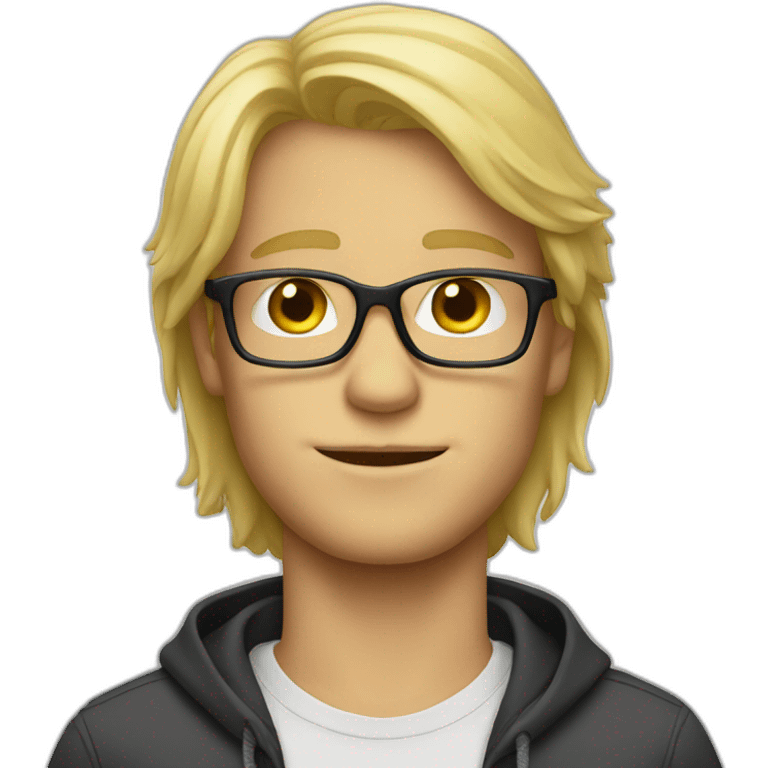 blond guy with glasses emoji