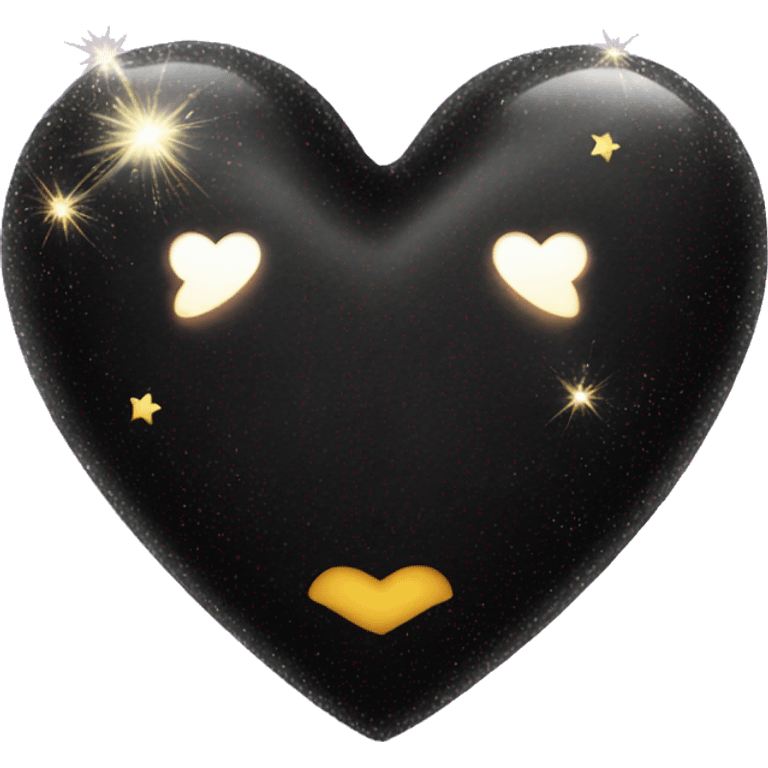 Black heart with sparkles emoji