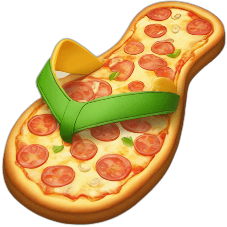 flip flop in pizza emoji