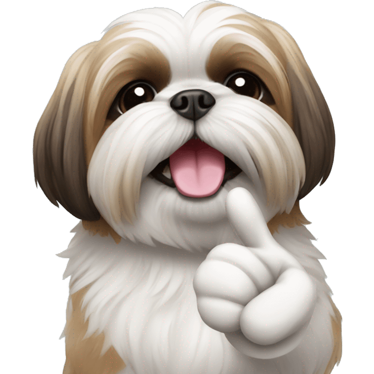 cute shihtzu doing a thumbs up emoji