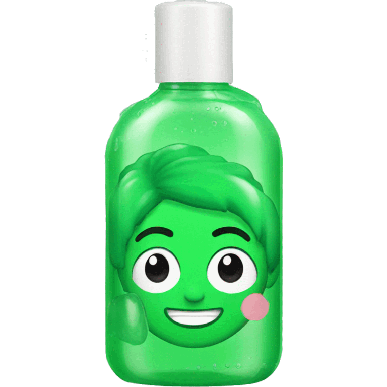 green hair gel in a clear bottle emoji