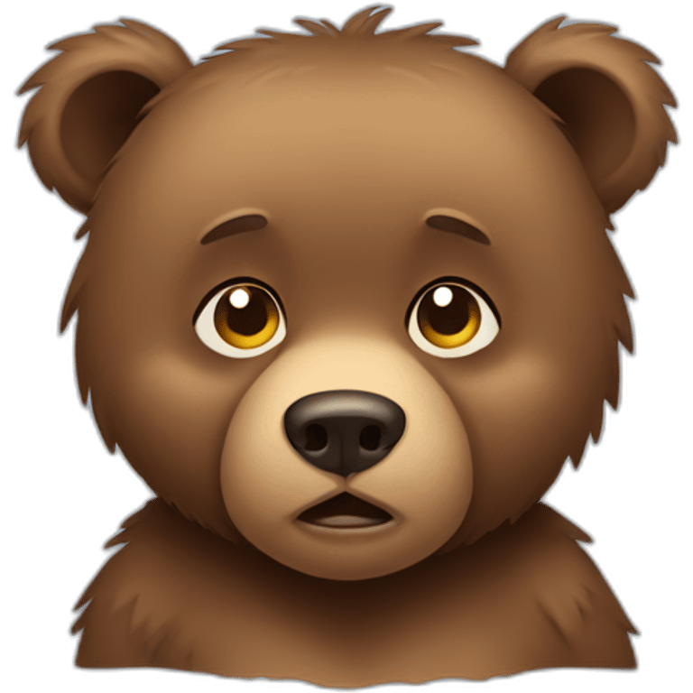 Baby grizzly bear sad emoji