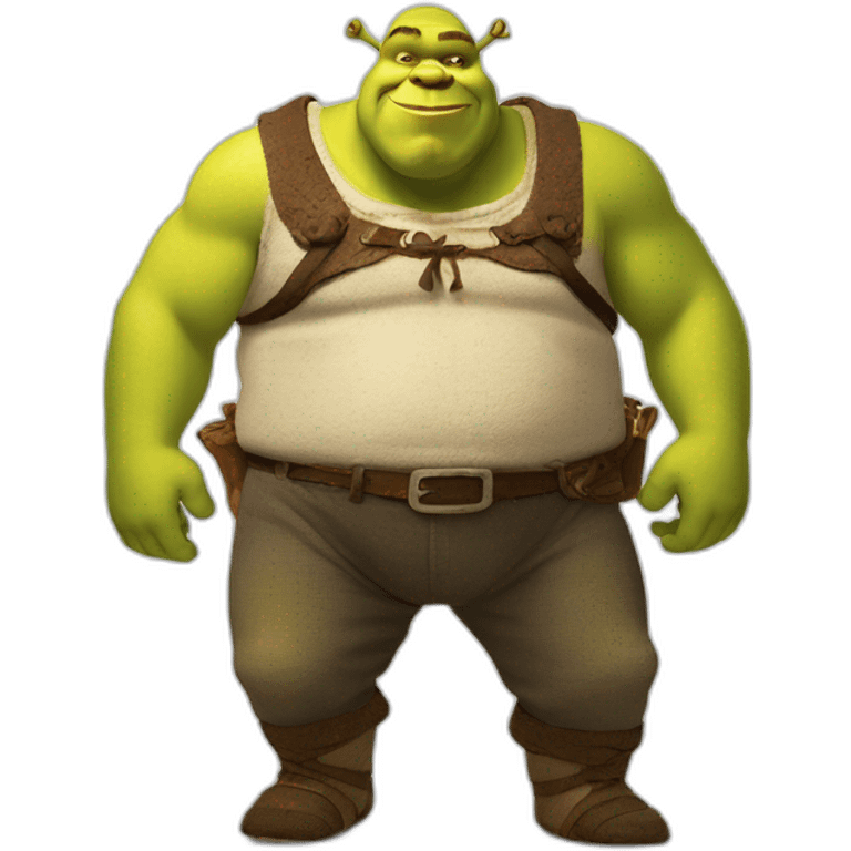 Shrek with à big belly emoji