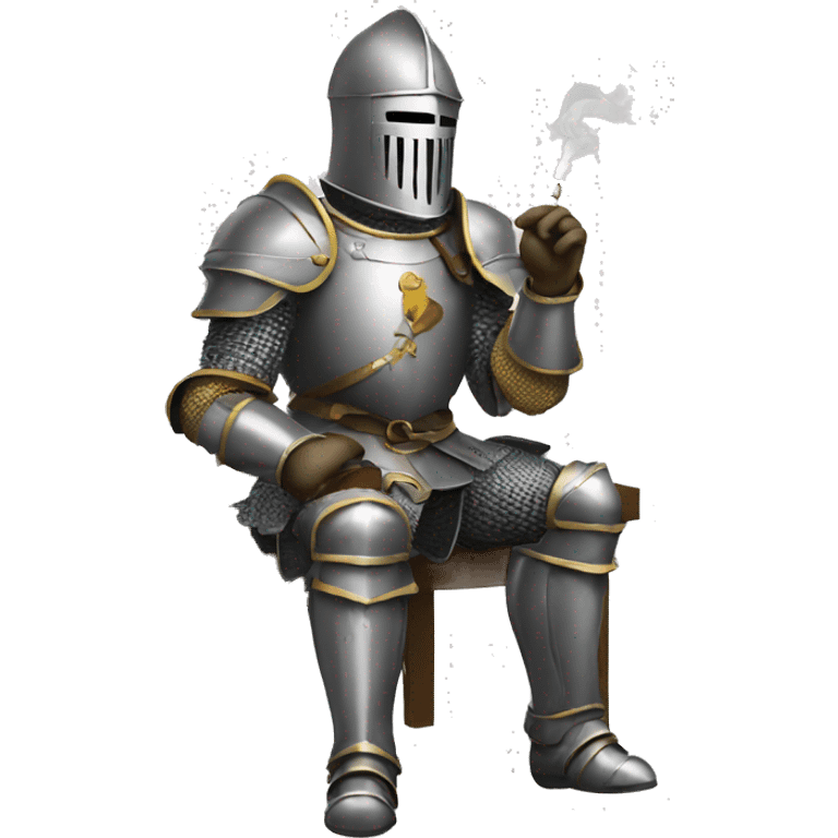 knight smoking cigarette emoji