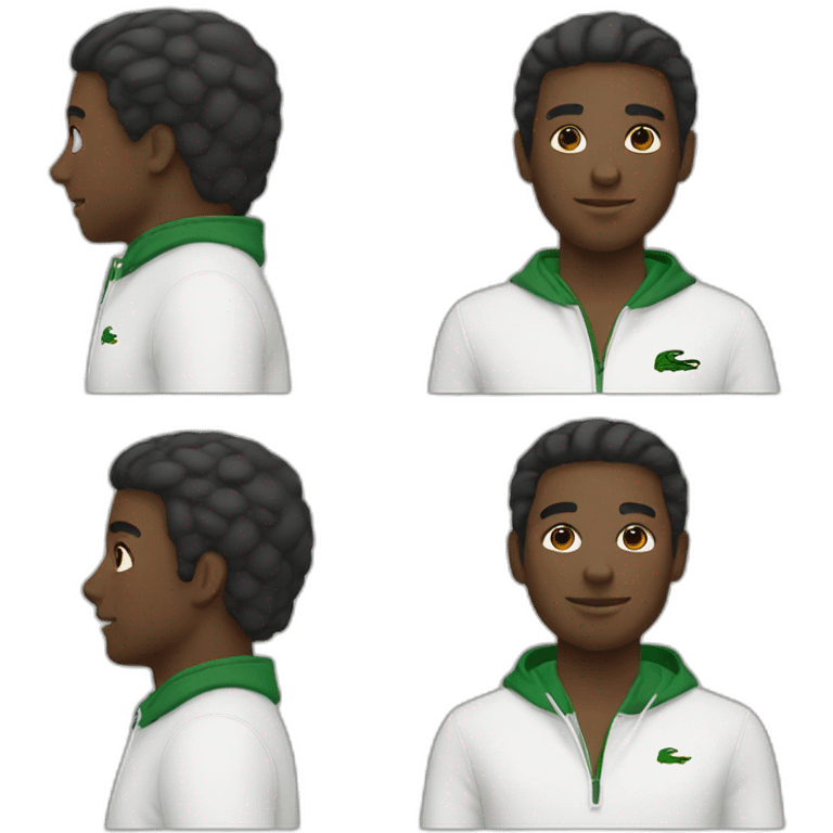 Black guy using lacoste emoji