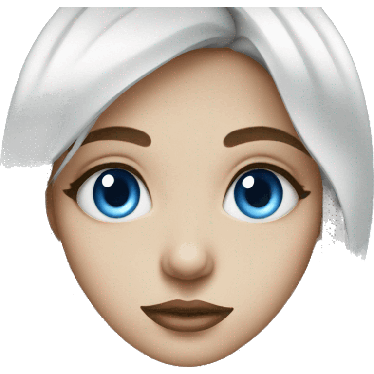 blue eye girl portrait  emoji