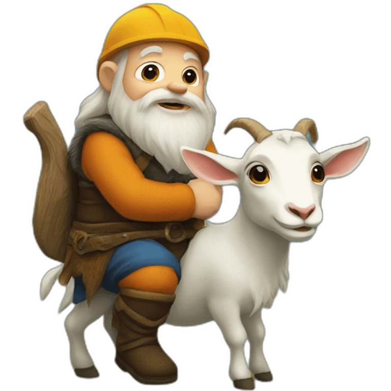 dwarf on a goat emoji