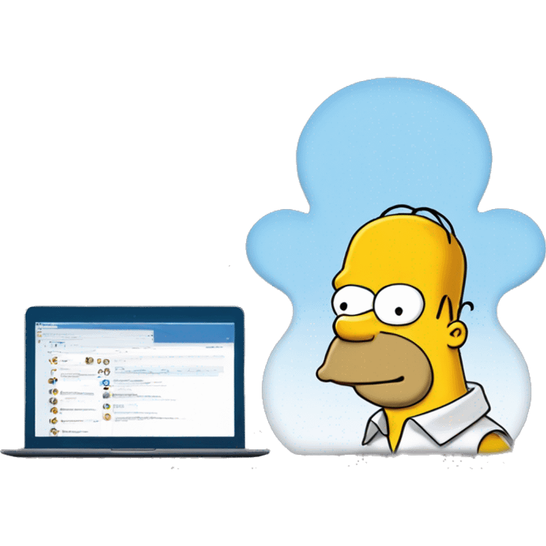 homer simpson and salesforce logo emoji