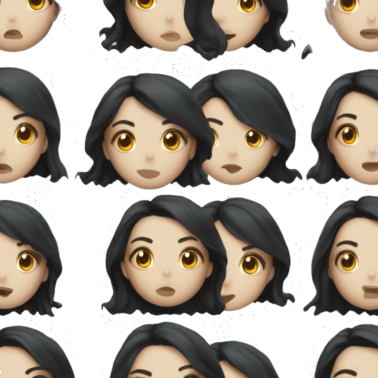 Long black haired witch with pale skin emoji