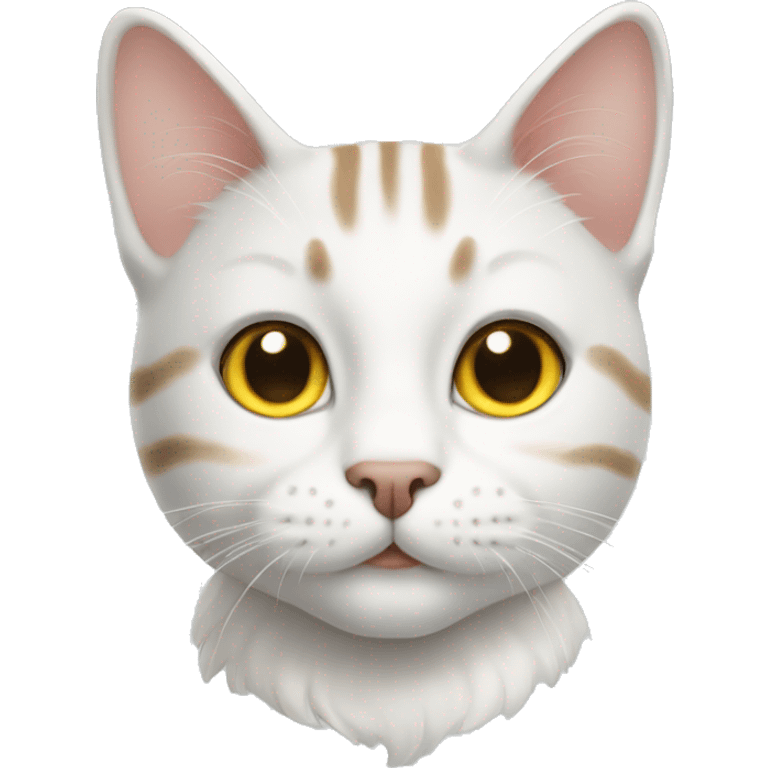 white tabby cat emoji