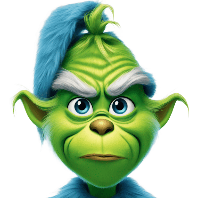 The grinch but blue  emoji