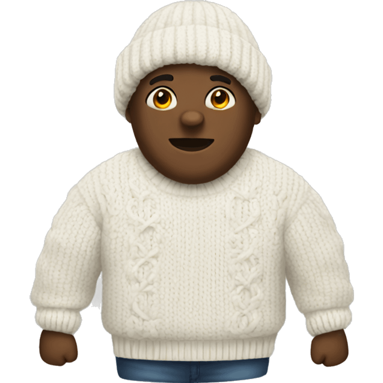 white chunky sweater emoji