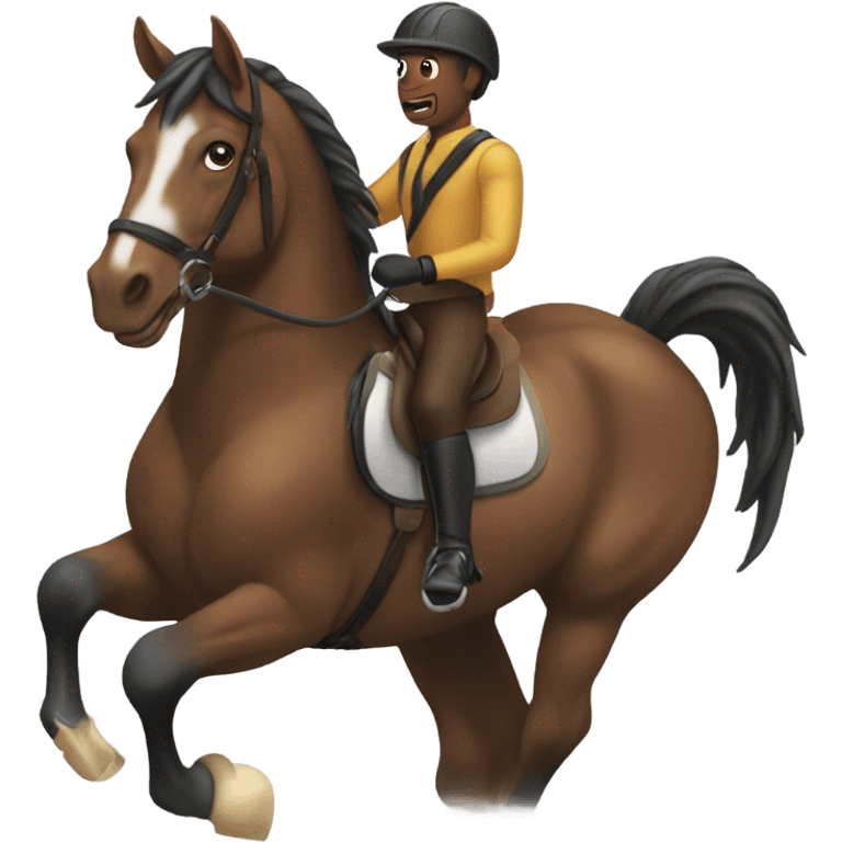 A horse with the rider on it emoji