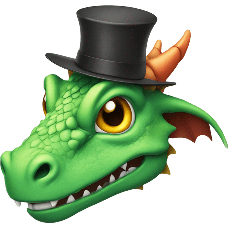 Dragon with hat emoji