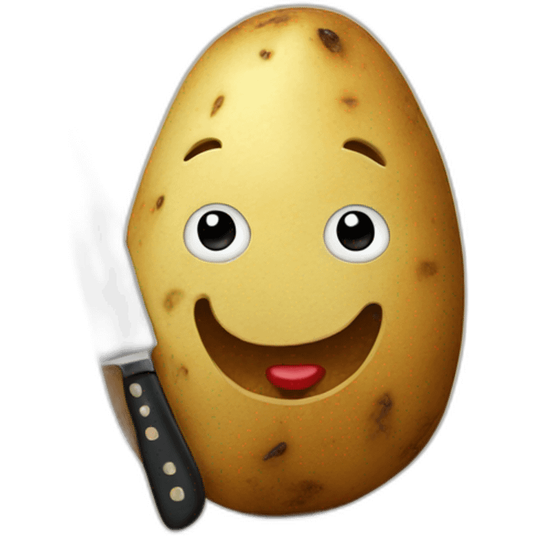 potato holding knife emoji