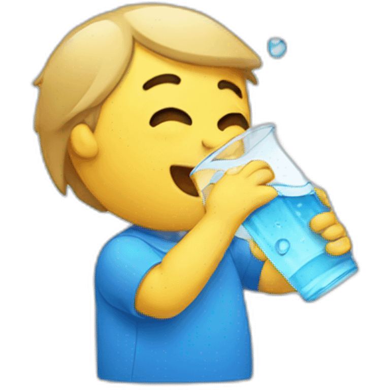 emoji drinking water emoji