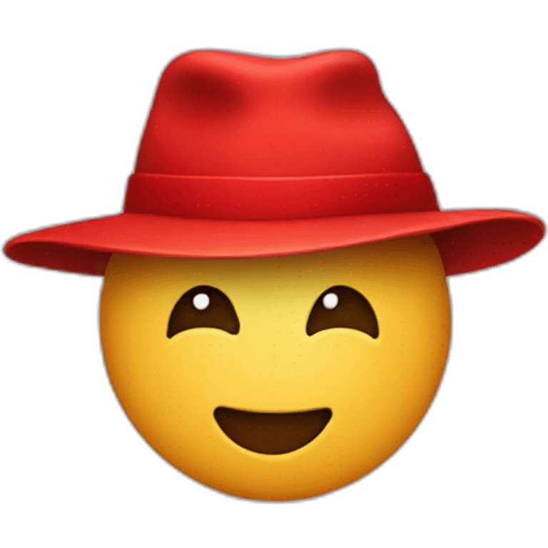 F with a red hat emoji