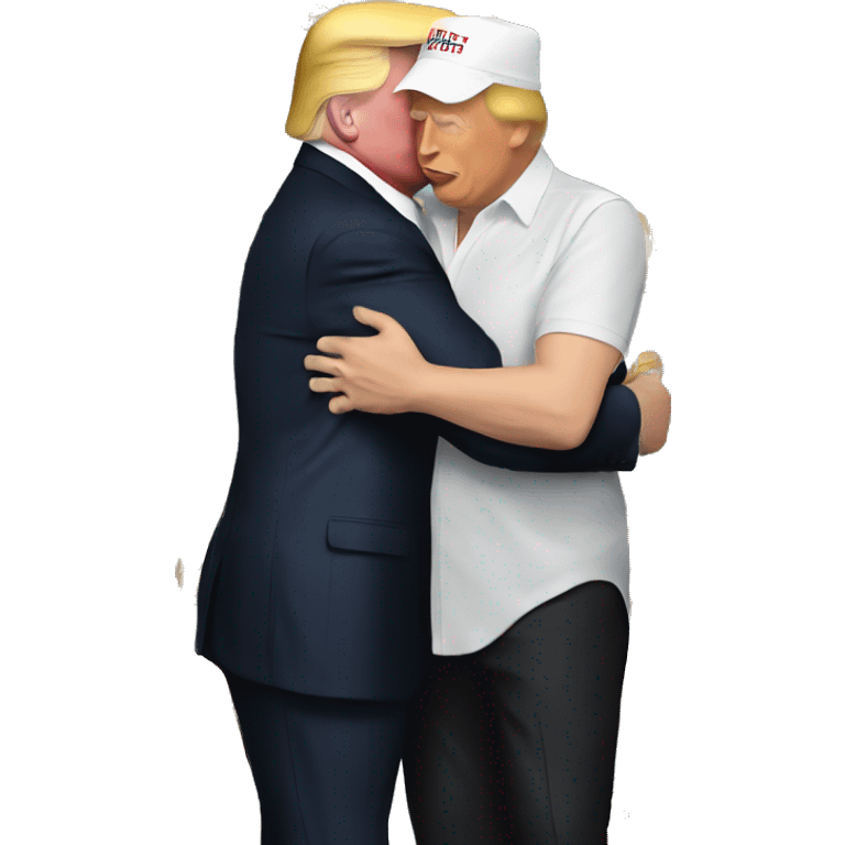 Donald trump hugging Elon musk emoji