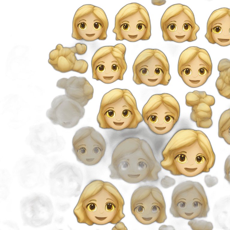 blonde girl black shirt emoji