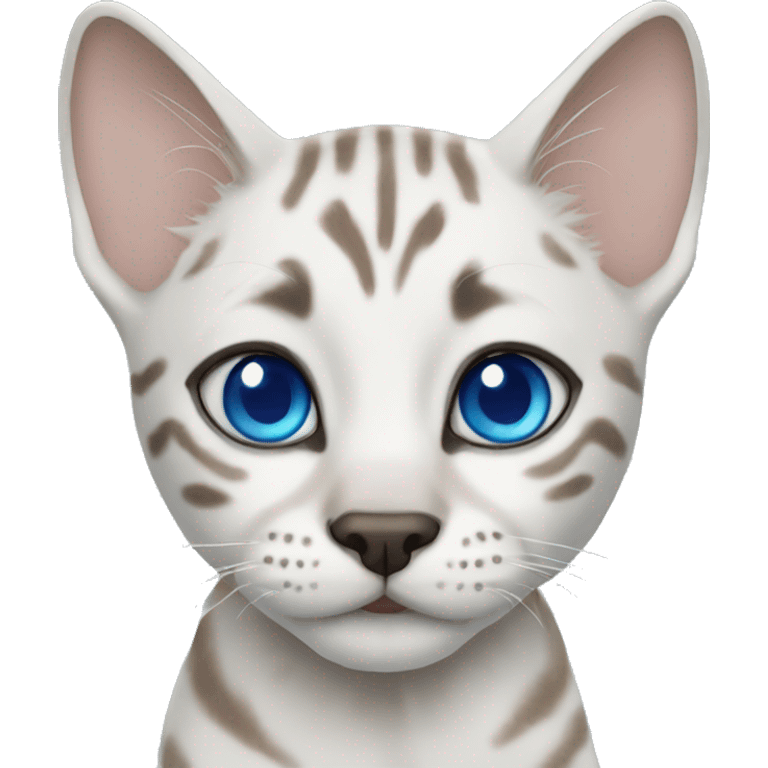 Snow bengal with Blue eyes  emoji