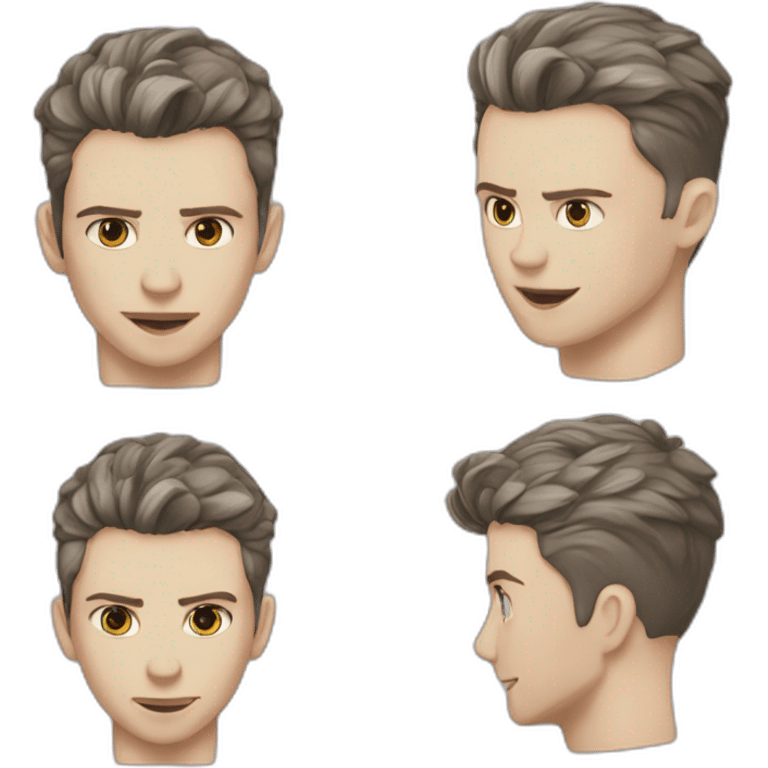 Klaus mikaelson short haircut realistic detailed emoji