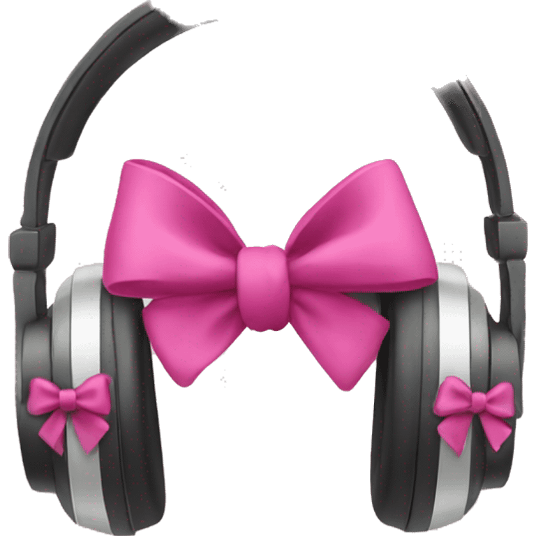 Headphones with bows emoji