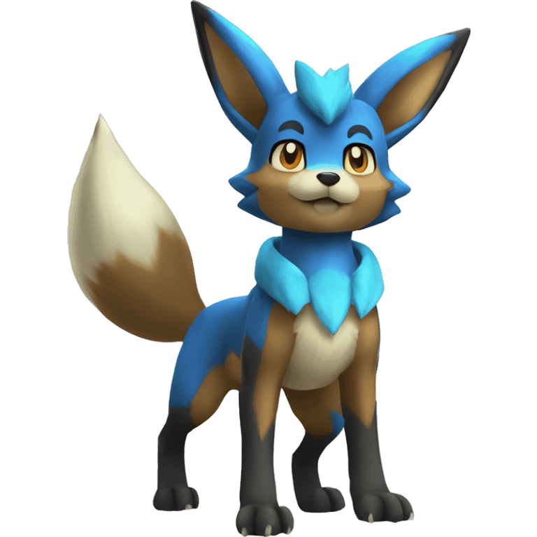 Lucario-Eevee full body emoji