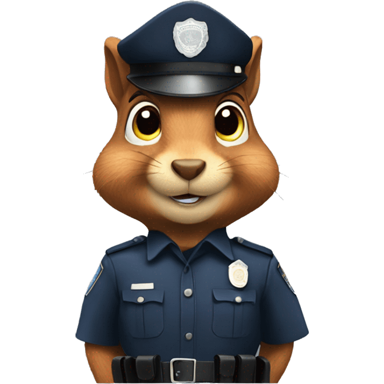 squirrel police officer emoji