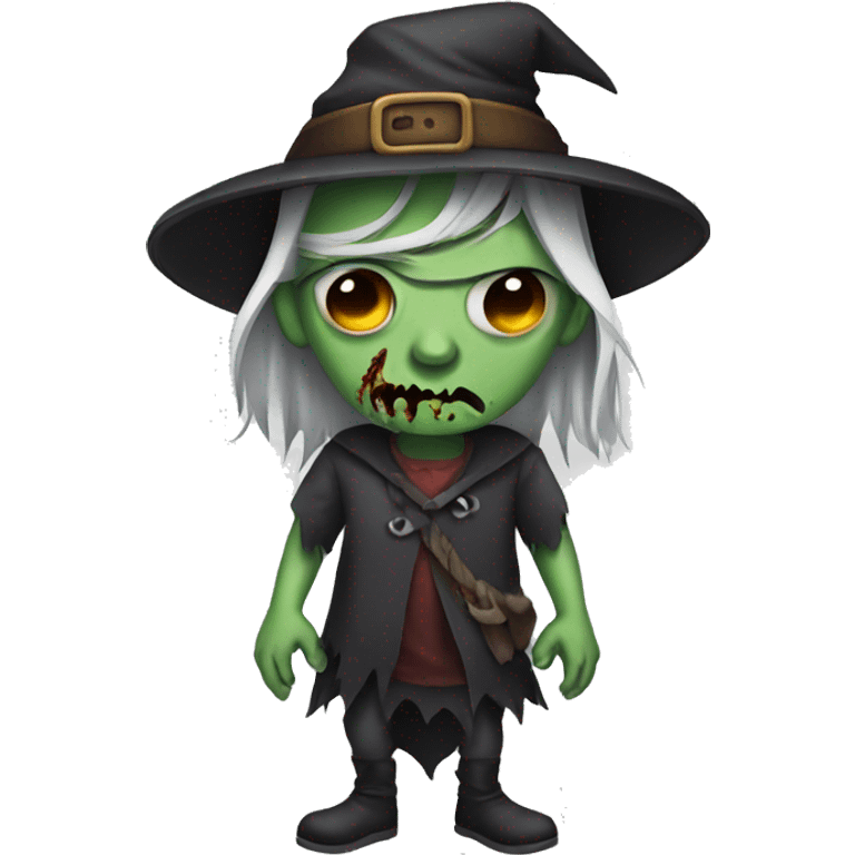 zombie in witch costum emoji