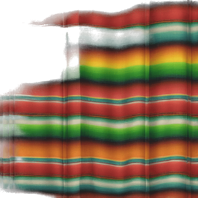 Realistic table serape table cloth isolated.  emoji