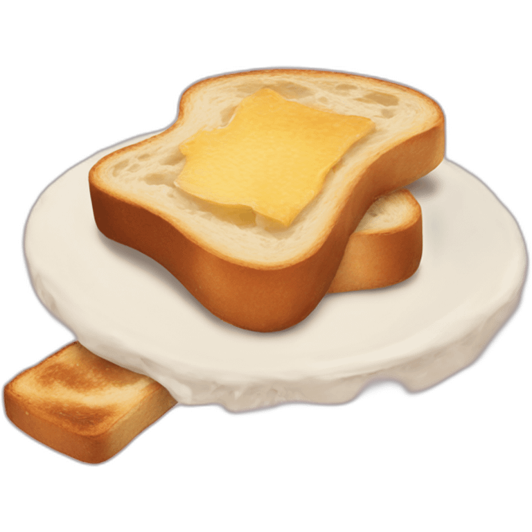 large cat flying on a piece of toast emoji