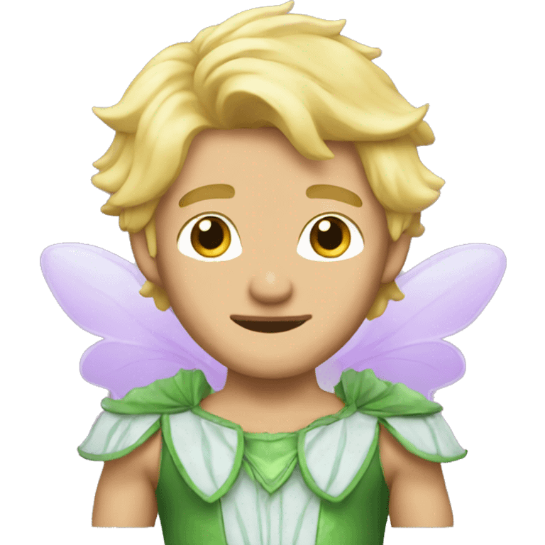 blonde man in fairy costume emoji